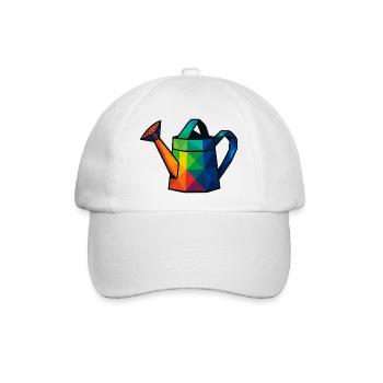 Low-Poly-Geometric Design Gießkanne - Baseballkappe - Weiß/Weiß - Vorne