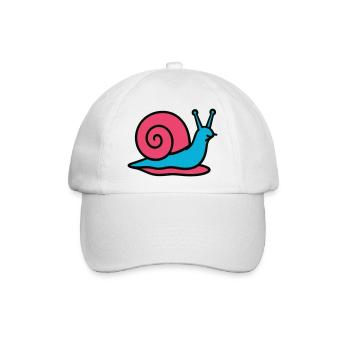 Snail Pop Art Gastropoden-Gemüsegarten - Baseballkappe - Weiß/Weiß - Vorne