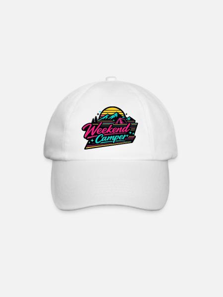 Weekend Camper Neon Skyline - Baseballkappe - Weiß/Weiß