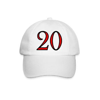 20. 20. JAHRESTAG. 20-JÄHRIGES JUBILÄUM. 20 JAHRE. - Baseballkappe - Weiß/Weiß - Vorne