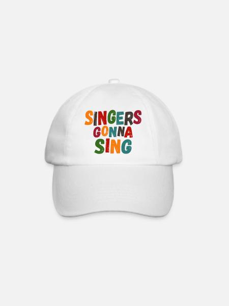 Singers gonna sing - Baseballkappe - Weiß/Weiß