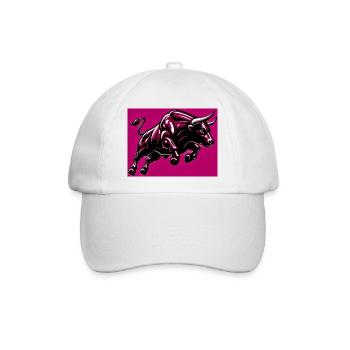 Stier - Baseballkappe - Weiß/Weiß - Vorne