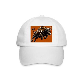 Stier - Baseballkappe - Weiß/Weiß - Vorne