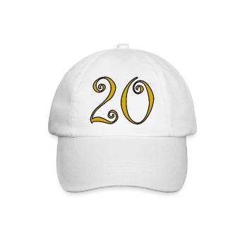 20. 20. JAHRESTAG. 20-JÄHRIGES JUBILÄUM. 20 JAHRE. - Baseballkappe - Weiß/Weiß - Vorne
