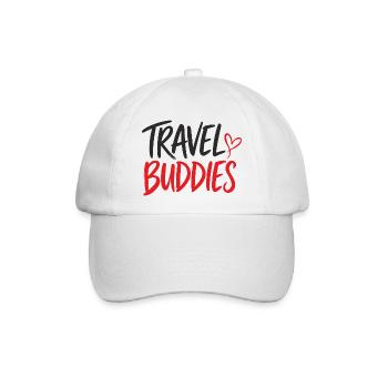 Travel Buddies Herzlogo - Baseballkappe - Weiß/Weiß - Vorne