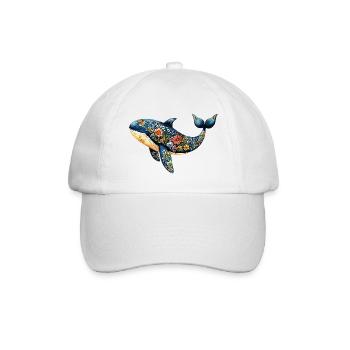 Rette den Wal - Baseballkappe - Weiß/Weiß - Vorne