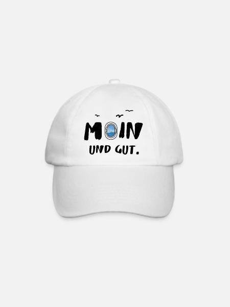 moin und gut - Baseballkappe - Weiß/Weiß
