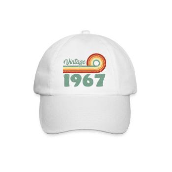 Klassischer Geburtstag 1967 Retro 1967 - Baseballkappe - Weiß/Weiß - Vorne