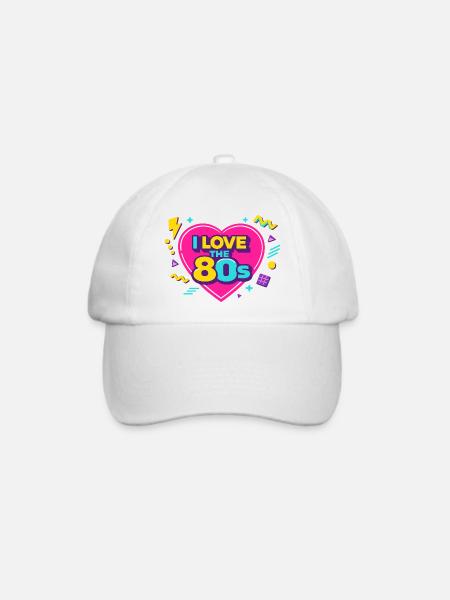 Disco Party 80er 80s - Baseballkappe - Weiß/Weiß