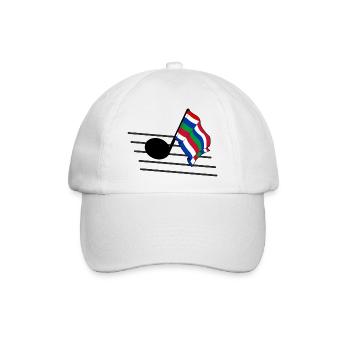 Schier Music Flag – Insel-Vibes - Baseballkappe - Weiß/Weiß - Vorne