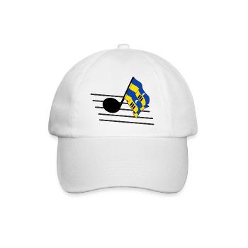 Ameland Music Flag – Insel-Vibes - Baseballkappe - Weiß/Weiß - Vorne