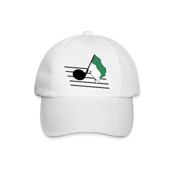 Vlieland Music Flag – Insel-Vibes - Baseballkappe - Weiß/Weiß - Vorne