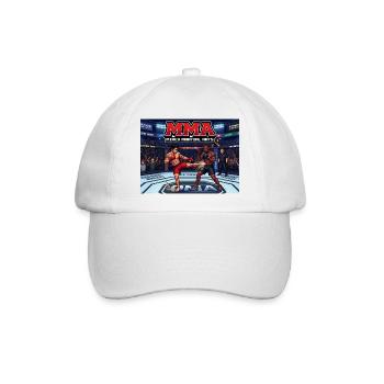 MMA Ringkampf Cartoon Action - Baseballkappe - Weiß/Weiß - Vorne