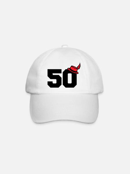 50 - Baseballkappe - Weiß/Weiß