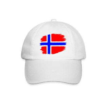 Flagge Norwegen - Baseballkappe - Weiß/Weiß - Vorne