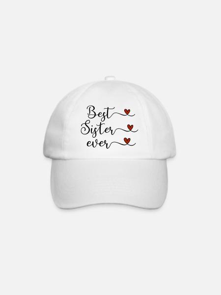 Beste Schwester - Baseballkappe - Weiß/Weiß