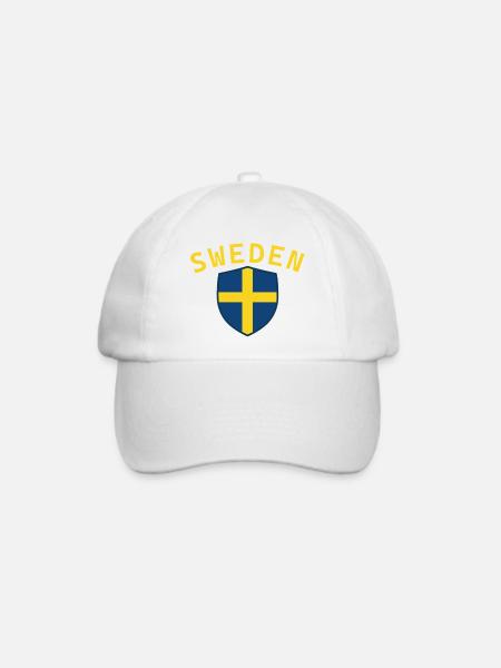 Schweden Hallo Schweden - Baseballkappe - Weiß/Weiß