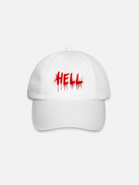 Hell - Baseballkappe - Weiß/Weiß