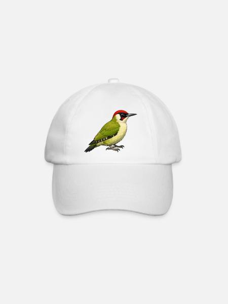 Grünspecht - Baseballkappe - Weiß/Weiß