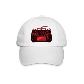 Drohnen Fernsteuerung Icon - Baseballkappe - Weiß/Weiß - Vorne