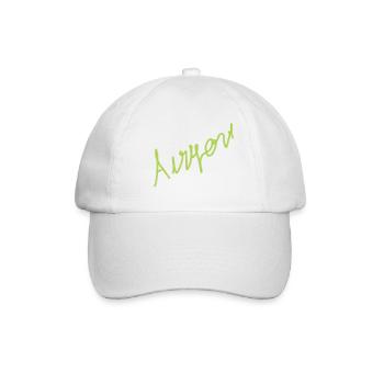 Anyone Neon Handgeschriebene Schrift - Baseballkappe - Weiß/Weiß - Vorne