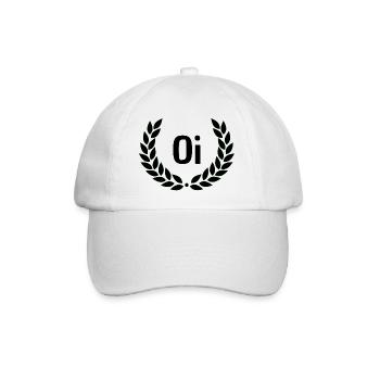 Grüner Lorbeerkranz Outline - Baseballkappe - Weiß/Weiß - Vorne