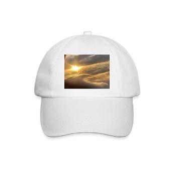 Sonnenlicht über Wolkenmeer - Baseballkappe - Weiß/Weiß - Vorne
