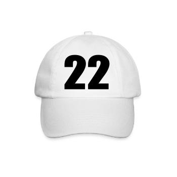 22 - Baseballkappe - Weiß/Weiß - Vorne