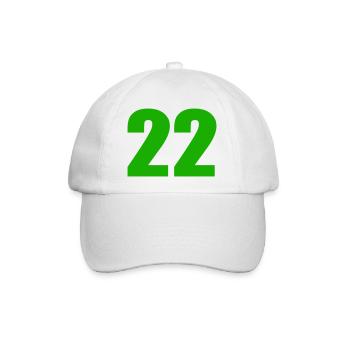 22 - Baseballkappe - Weiß/Weiß - Vorne