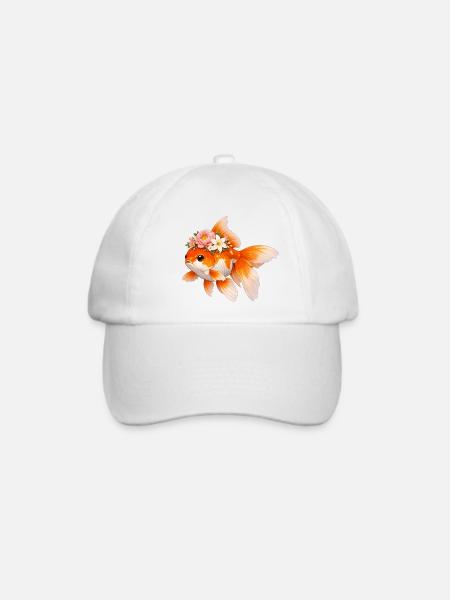 Goldfisch - Baseballkappe - Weiß/Weiß