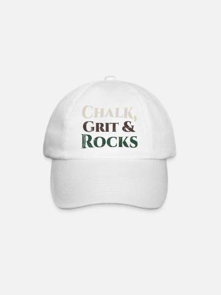 Chalk Grit & Rocks Motiv - Baseballkappe - Weiß/Weiß