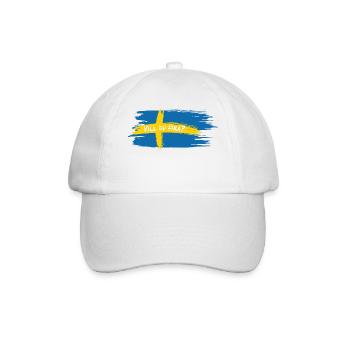 Vill Du Fika? – Schwedischer Kaffee Humor - Baseballkappe - Weiß/Weiß - Vorne