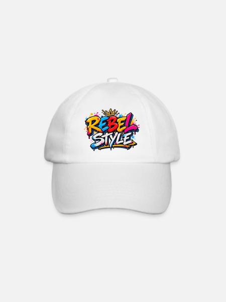 Graffiti REBELLEN-STIL-Kunst - Baseballkappe - Weiß/Weiß