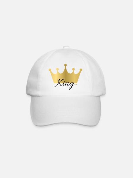 King Design - Baseballkappe - Weiß/Weiß