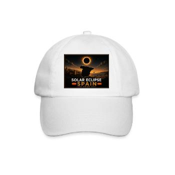 Solar Eclipse Spain 2026 - Baseballkappe - Weiß/Weiß - Vorne