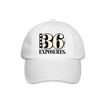 36 Exposures Analog Fotografie Shirt - Baseballkappe - Weiß/Weiß - Vorne