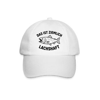  Das Ist Ziemlich Lachshaft Lachs Angeln Humor - Baseballkappe - Weiß/Weiß - Vorne
