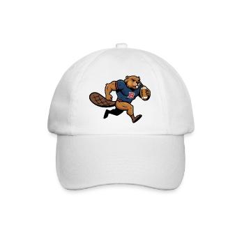 Lustiger Biber als American Football Spieler - Baseballkappe - Weiß/Weiß - Vorne