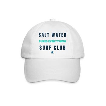 Salt Water Cures Everything Surf Club - Baseballkappe - Weiß/Weiß - Vorne