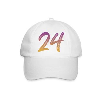 24 - Baseballkappe - Weiß/Weiß - Vorne