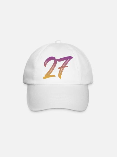 27 - Baseballkappe - Weiß/Weiß