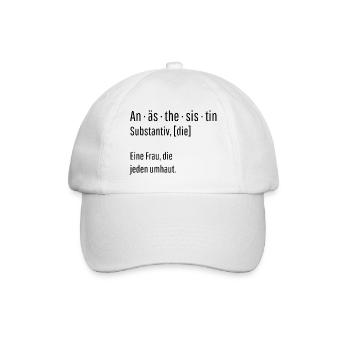 Anästhesistin Substantiv Definition Geschenk - Baseballkappe - Weiß/Weiß - Vorne