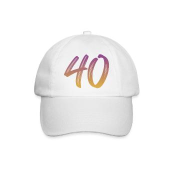 40 - Baseballkappe - Weiß/Weiß - Vorne