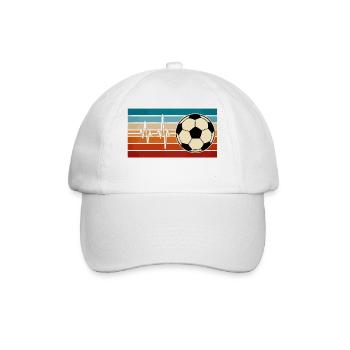 Fußball Herzschlag Herzschlag Herzschlag - Baseballkappe - Weiß/Weiß - Vorne