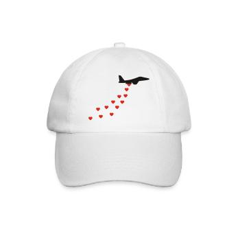 Herz Bomber - Baseballkappe - Weiß/Weiß - Vorne