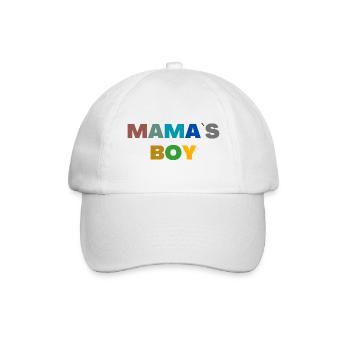 Mama`s Boy - Baseballkappe - Weiß/Weiß - Vorne