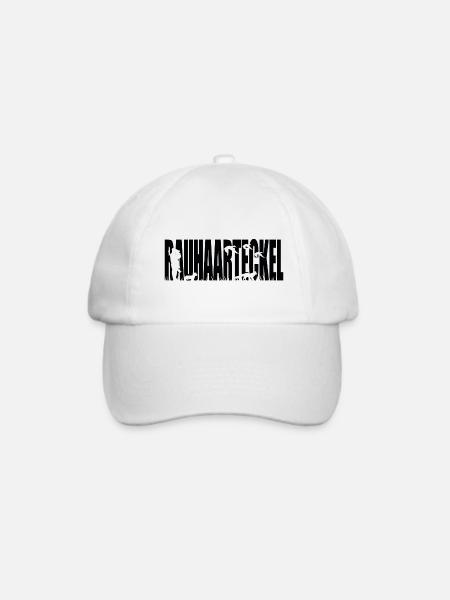 RAUHAARTECKEL Jagdhund Jagdhunde Wilsigns - Baseballkappe - Weiß/Weiß