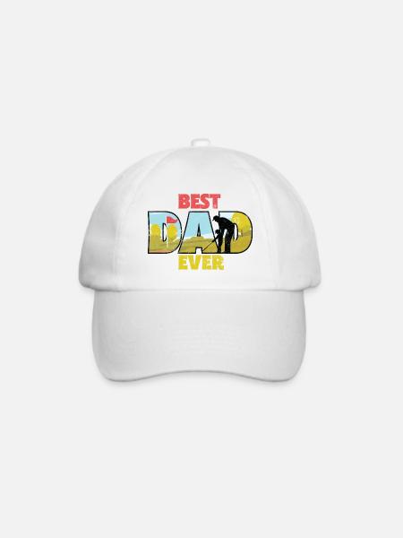 BESTER PAPI PAR GOLF EISEN GOLFER TEE SPRUCH MOTIV - Baseballkappe - Weiß/Weiß