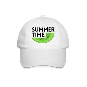 Sommerzeit - Kiwi - Baseballkappe - Weiß/Weiß - Vorne