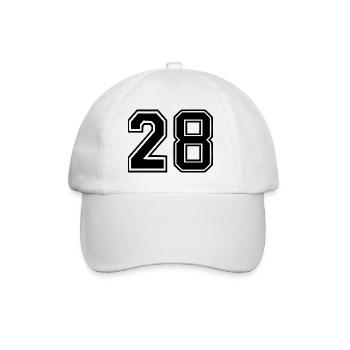 28 - Baseballkappe - Weiß/Weiß - Vorne
